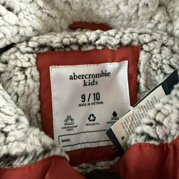 Abercrombie and Fitch Kids orange bomber coat 9/10 - Picture 3 of 8